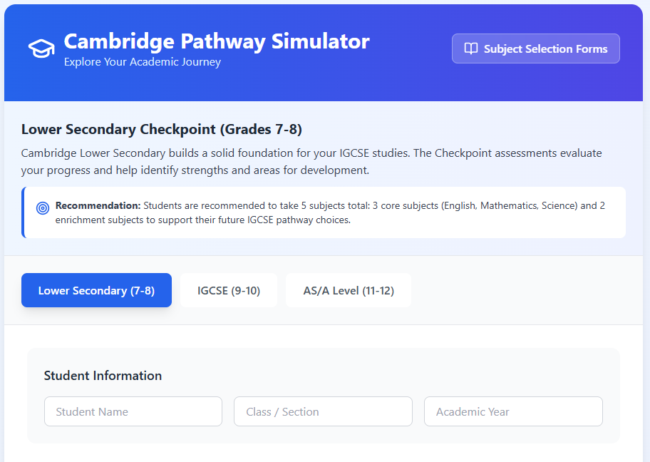 Cambridge Pathway Simulator